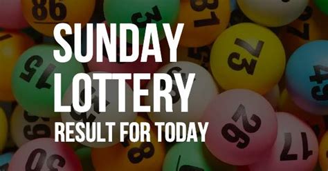 sunday lotto results